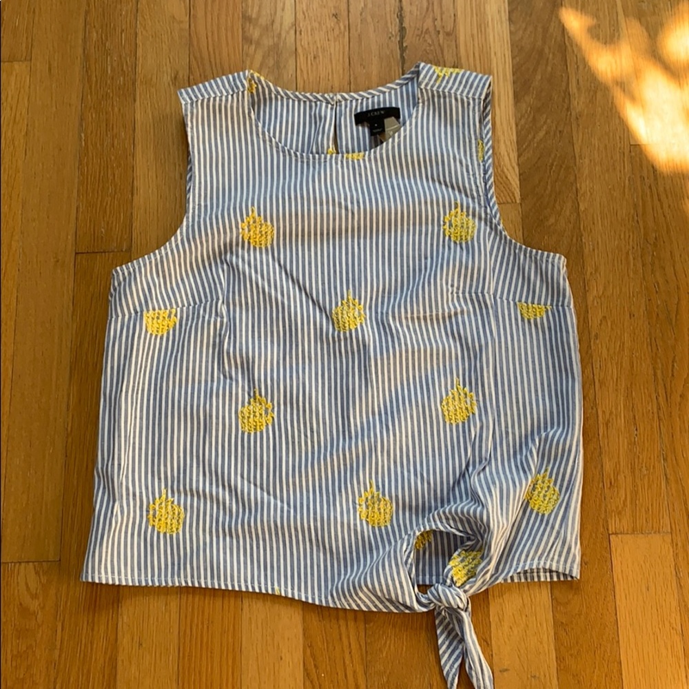 NWT J. Crew Sleeveless Tie Waist Top